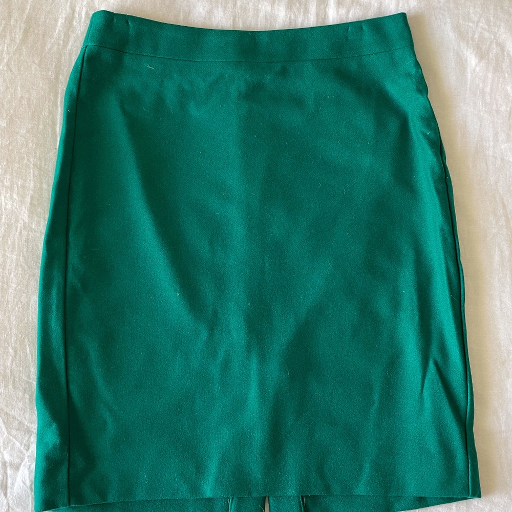J. Crew Pencil Skirt in Emerald Green Size 2